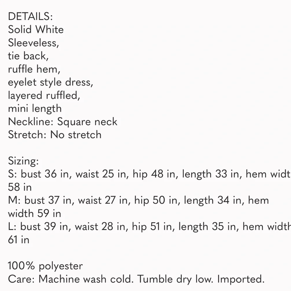 ADORABLE white sundress with tie back and ruffles - Picture 7 of 13